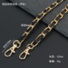 Leather-covered aluminum chain bag strap with metal dog buckle Shoulder bag chain Crossbody bag strap Leather handbag strap Accessories