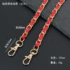 Leather-covered aluminum chain bag strap with metal dog buckle Shoulder bag chain Crossbody bag strap Leather handbag strap Accessories