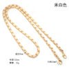 Leather-covered aluminum chain bag strap with metal dog buckle Shoulder bag chain Crossbody bag strap Leather handbag strap Accessories