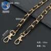 Leather-covered aluminum chain bag strap with metal dog buckle Shoulder bag chain Crossbody bag strap Leather handbag strap Accessories